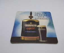 Guinness : Call For An Extra Cold Guinness - Beer Mat/Coaster