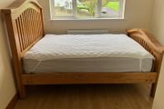 Oak Bed Double &amp; Mattress