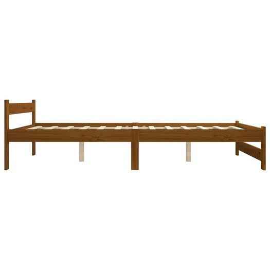 Bed Frame Honey Brown Solid Pine Wood 180x200 cm
