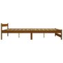 Bed Frame Honey Brown Solid Pine Wood 180x200 cm Image 4