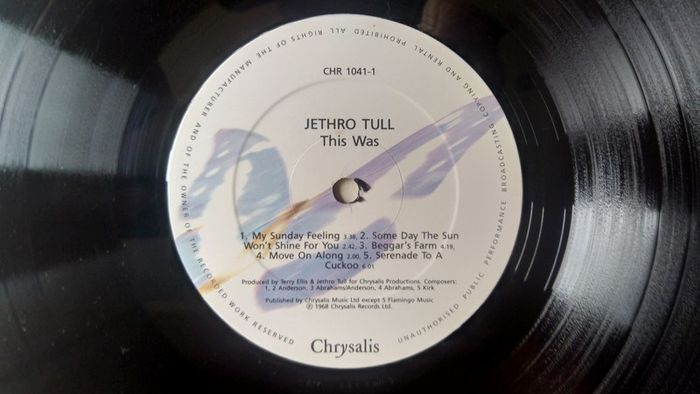 Lp.Jethro Tull ''This Was''. Chrysalis Rec. Excellent cond.Mid 70's