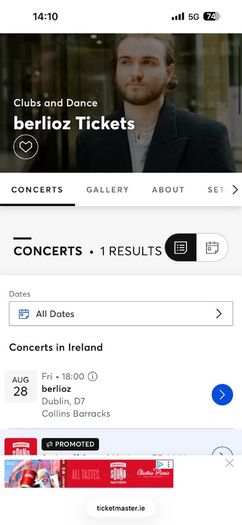 Berlioz Tickets x2