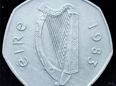 [#177] - Ireland 1983 | Irish 50p | Fifty Pence | Woodcock | KM.24