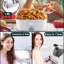 Electric Lunch Box 80W Food Heater 1.8L Large Capacity Heated Lunch Box 3 in 1 12V/24V/110-230V Portable Lunch Warmer for Car/Truck/Home/Office with Carry Bag and Fork and Spoon (Gray) Image 8