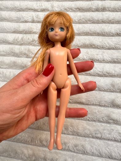 Arklu Lottie Doll Blonde Hair Blue Eye Princess Doll Tiara Loose legs approx. 18 cm. Used Please see photos