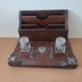 Beautiful wooden inkwell with harp Image 3