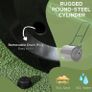 Steel Garden Lawn Roller Push Pull w/ Fillable Cylinder Water Sand Plug Lawn Flatten Seed Sow Rolling Drum w/ Handle Image 2