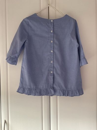 top Bnwt Lenny b top T1 button backed top blue & lace