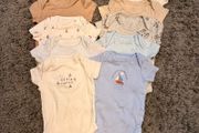 Bundle of 10 short sleeve baby bodysuits