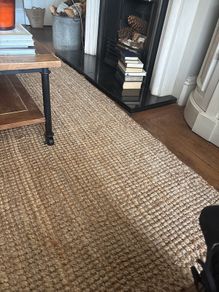190 by 290 app woven brown rustic jute sisal hand knotted rug