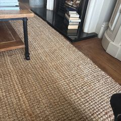 190 by 290 app woven brown rustic jute sisal hand knotted rug