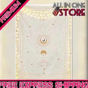 Moon Star Tapestry, Tarot Card Constellation Wall Hanging Wall Art Tapestries Home Decoration for Bedroom Living Room (MULTIPLE SIZES)
