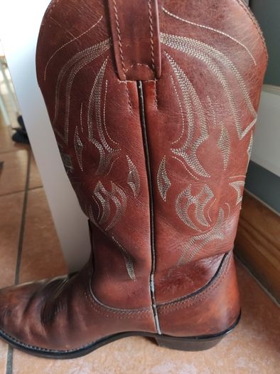 RARE Vintage Harley-Davidson Brown Leather Cowboy Boots Men's Size UK 10