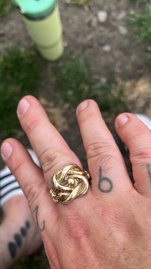 knot ring 20g size Y/z