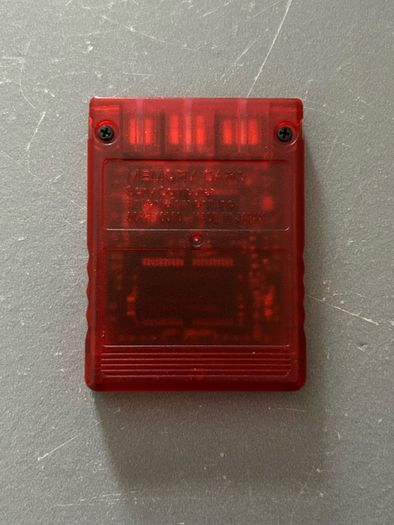PlayStation 2 PS2 Transparent Red Memory Card