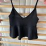 cami asos petite range black peplum top size 12 Image 5