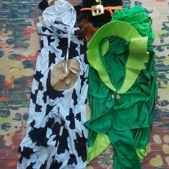 Adult cow + leprechaun costume
