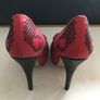 Pre-loved 'Iron Fist'Red/Black Sequins Platform Stiletto Shoes Image 3