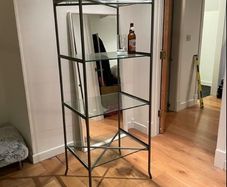 Wrought Iron and Glass Shelving