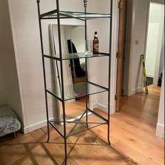 Wrought Iron and Glass Shelving