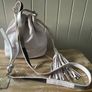 Radley London drawstring crossbody bag light purple pebble-grain leather Image 4