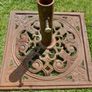 Vintage Heavy Cast Iron Garden Parasol Base Sunshade Umbrella Stand Image 2