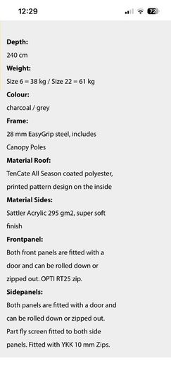 Foreman full sized Awning perfect condition