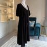 Ladies Midi Black Chiffon Dress with Flutter Sleeves from Boohoo Image 8