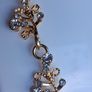 Elegant Gold Delicate Floral & Leaf Filigree Necklace Image 3