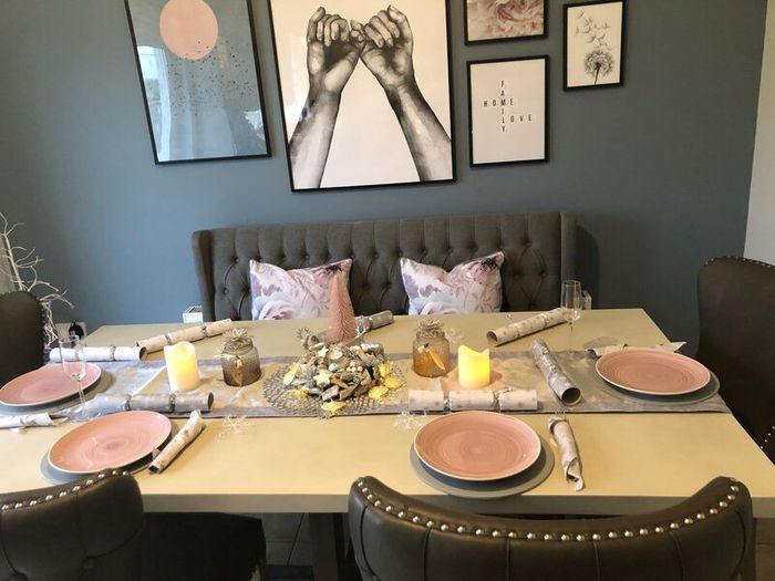 Dining chairs and dining couch with free table