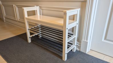 Hallway shoe rack bench