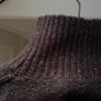 Black Shimmer Ribbed Turtleneck Sweater Image 2
