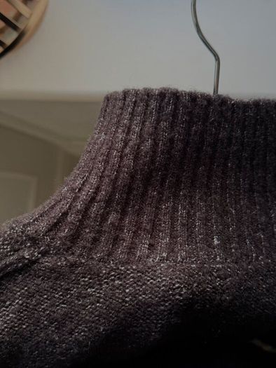 Black Shimmer Ribbed Turtleneck Sweater