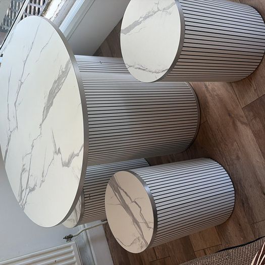 Round Dining Table Pedestal Set