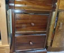 mahogany bedside locker