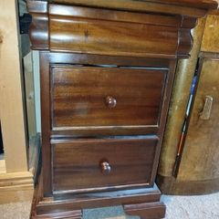 mahogany bedside locker