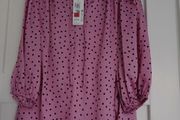 Pink dotty top from M&amp;S, size 18, new with tag