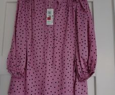 Pink dotty top from M&S, size 18, new with tag