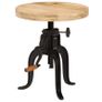 Side Table 45x (45-62) cm Solid Mango Wood and Cast Iron Image 10