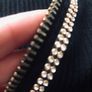 M.B.21 size L/XL black blouse with a zipper, decorated with cubic zirconia Image 3