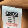 Ladies ASOS Leather Aviator Jacket Size Uk12 Image 7