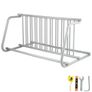 10 Holders Floor Bike Rack, 1.5m Length All-Steel Grid Bike Rack, 10-Bike Capacity Dual-Side Storage Stand for Garages Streets Yards Bike Events Image 3