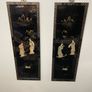 FLASH SALE ! WAS 295 NOW 225! Pair of Chinese Lacquered Wood Panels. Image 4