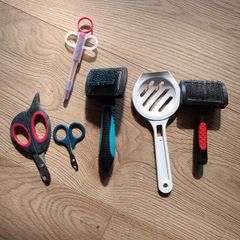 Cat Accessories Bundle Hair Brushes, Nail Clippers, Syringe