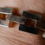 Vintage 1950s 18K Gold RGP Tank Bracelet Modernist MCM - Rolled Gold Plated Image 2