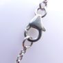 Sterling Silver 925 Chain Necklace With Resin Silver Mounted Flower Pendant Hallmark Length 16,5" - 5,94g Image 6