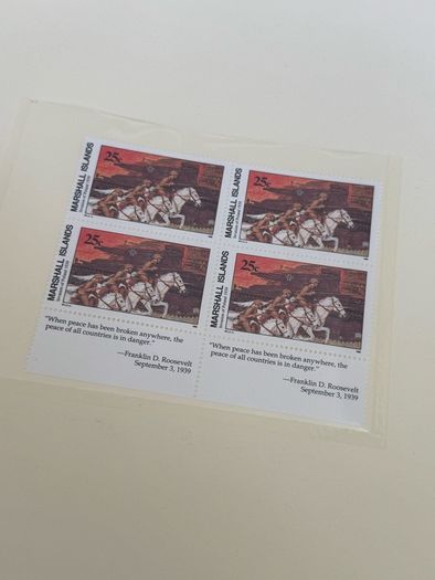 The History of World War II in post stamps