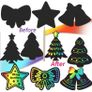 48 pieces Christmas Scratch Art Cards, Hanging Decorations Christmas Crafts doodle game For Kids (FREE POSTAGE) Image 4