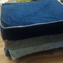 Navy Grey Velvet Ottoman with storage Image 4