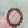 bracelet red moonstone large beads elasticated sizs Image 3